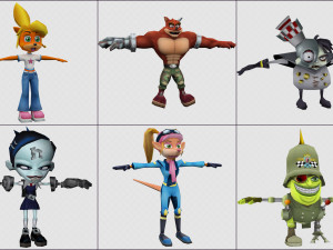 cartoon - characters 3D मॉडल