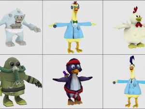 cartoon - characters 2 3D मॉडल