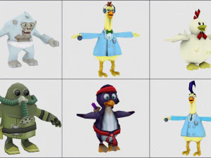cartoon - characters 2 3D Model