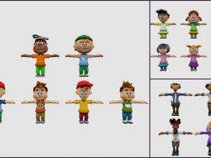 cartoon - characters 2 3D मॉडल