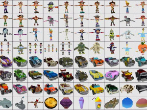 cartoon - characters cars 3D Model