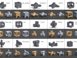 breakwater and roadblock 3D Model
