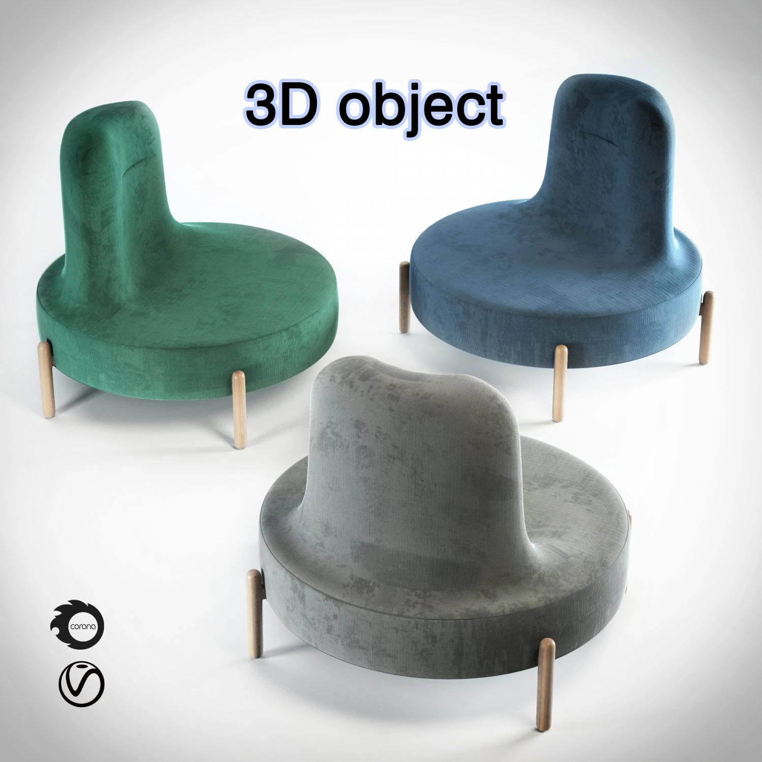 jade sofa 3D Model .c4d .max .obj .3ds .fbx .stl .blend 