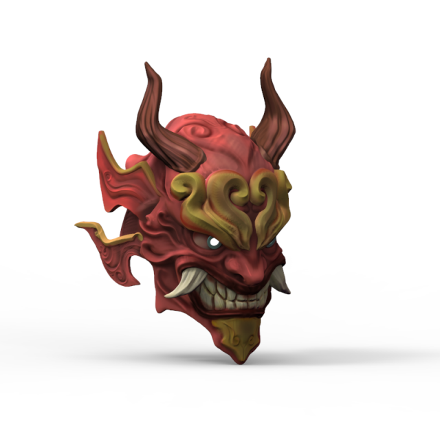 Samurai mask 3D Model in Other 3DExport