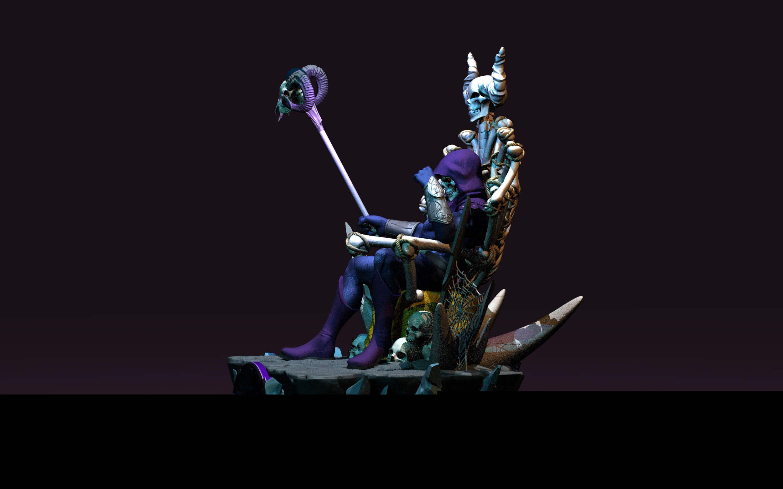 Skeletor 3D Print Model .c4d .max .obj .3ds .fbx .stl .blend 