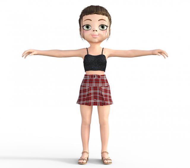 girl dancing ballet 3Dモデル .c4d .max .obj .3ds .fbx .stl .blend