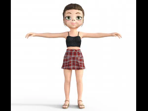 bale dansı yapan kız 3D Model