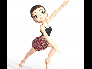 girl dancing ballet 3Dモデル