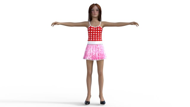 Just a beautiful girl 3D 模型 .c4d .max .obj .3ds .fbx .stl .blend 