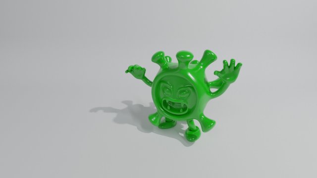 covid-19 3D 打印模型 .c4d .max .obj .3ds .fbx .stl .blend 