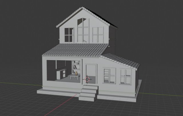 house Modèle 3D .c4d .max .obj .3ds .fbx .stl .blend 