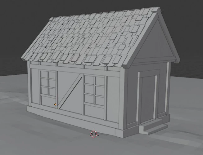 small medieval house 3D Model .c4d .max .obj .3ds .fbx .stl .blend