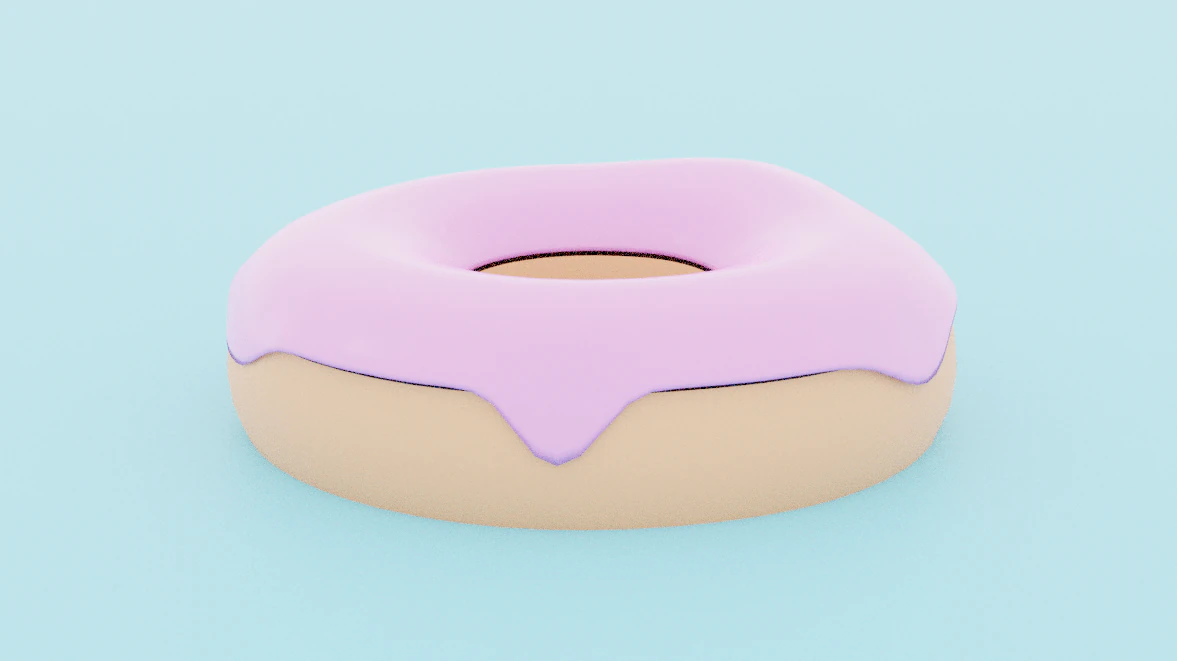 pink donut 3D Model .c4d .max .obj .3ds .fbx .stl .blend 
