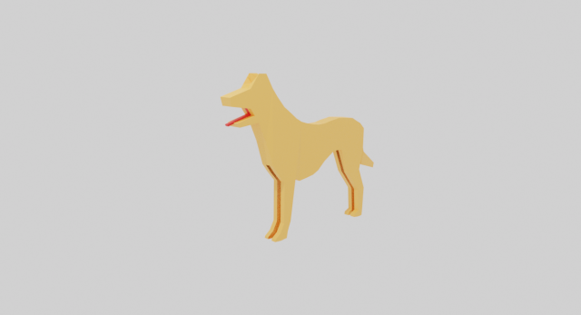 dog Modello 3D .c4d .max .obj .3ds .fbx .stl .blend 