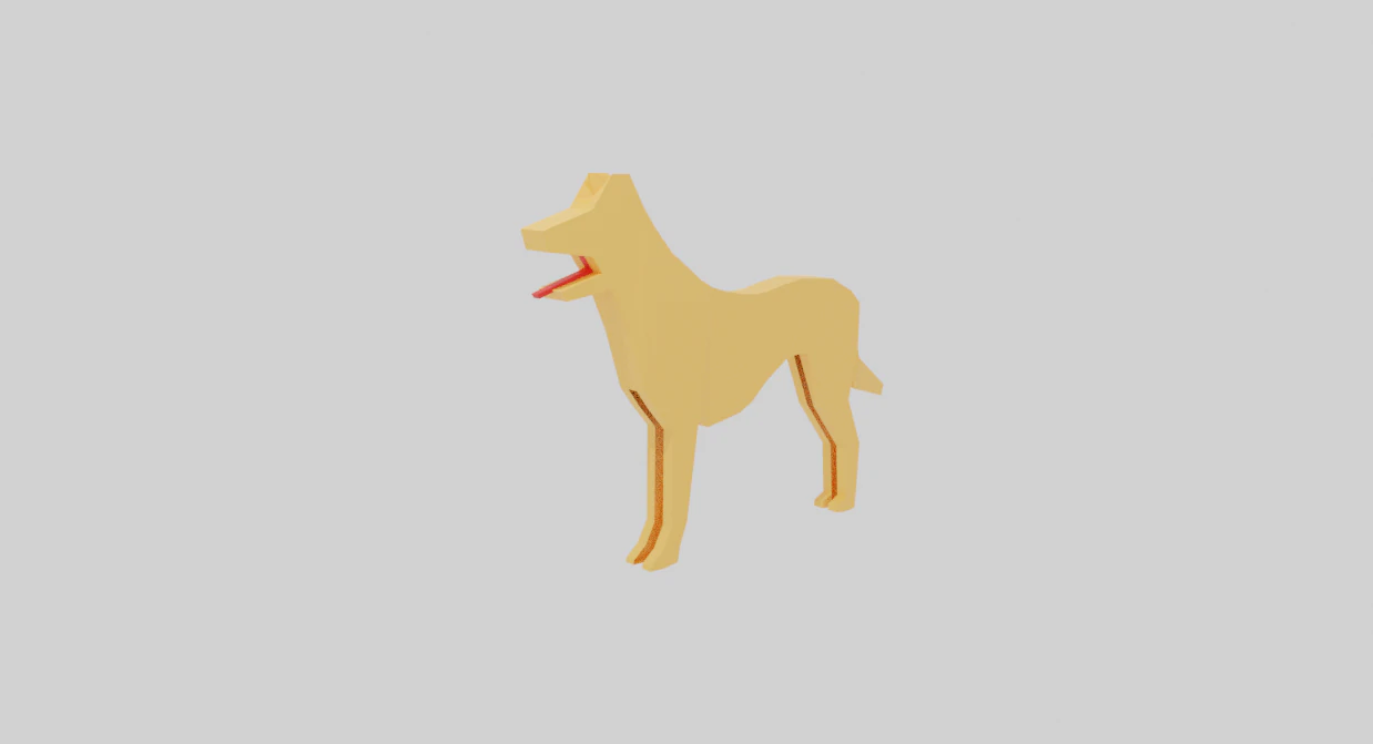 dog 3D Model .c4d .max .obj .3ds .fbx .stl .blend 