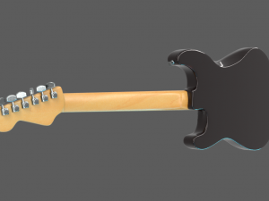 fender stratocaster 1977 guitar 3D Model