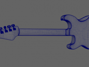 fender stratocaster 1977 guitar 3D Model