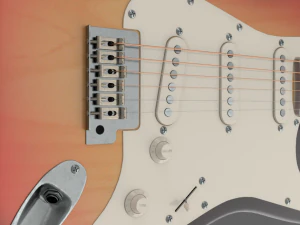 Gitara Fender Stratocaster 1977 Model 3D