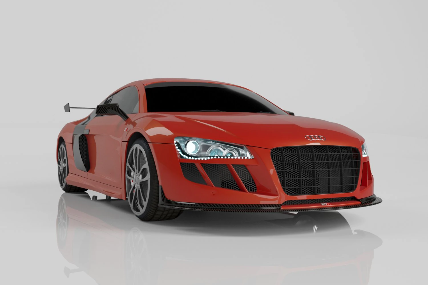 audi r8 3D Model .c4d .max .obj .3ds .fbx .stl .blend 