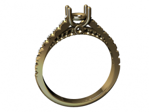 Anillo solitario 3D Print Model