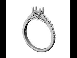 Anillo solitario 3Dプリントモデル