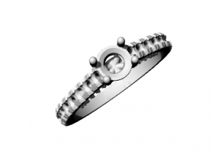 Anillo solitario 3Dプリントモデル