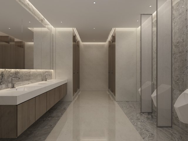 washroom 3D Model .c4d .max .obj .3ds .fbx .stl .blend 