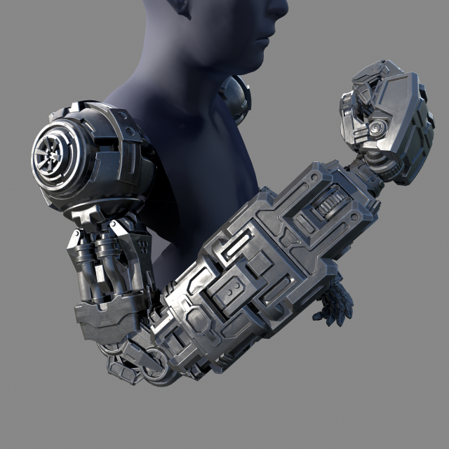 jat mech arm Model 3D .c4d .max .obj .3ds .fbx .stl .blend 