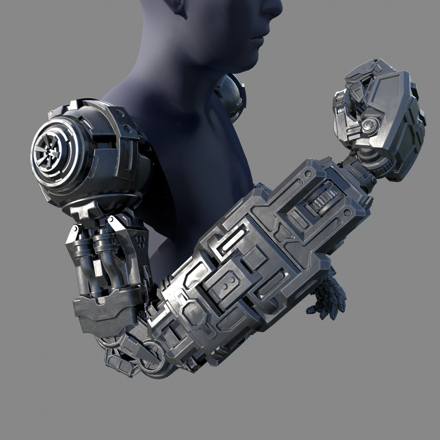 jat mech arm 3D Model .c4d .max .obj .3ds .fbx .stl .blend 
