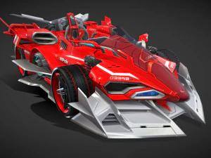 koning raceauto 3D Model