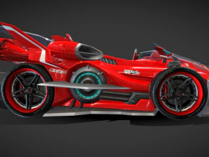 королівський гоночний автомобіль 3D Модель