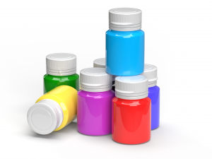 Gouache color paint jars Modelo 3D