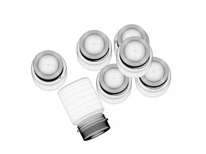 Gouache color paint jars 3D Model