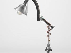steampunk table lamp 3D 모델