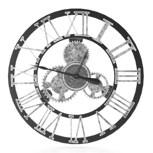 wall clock 3D Модель .c4d .max .obj .3ds .fbx .stl .blend