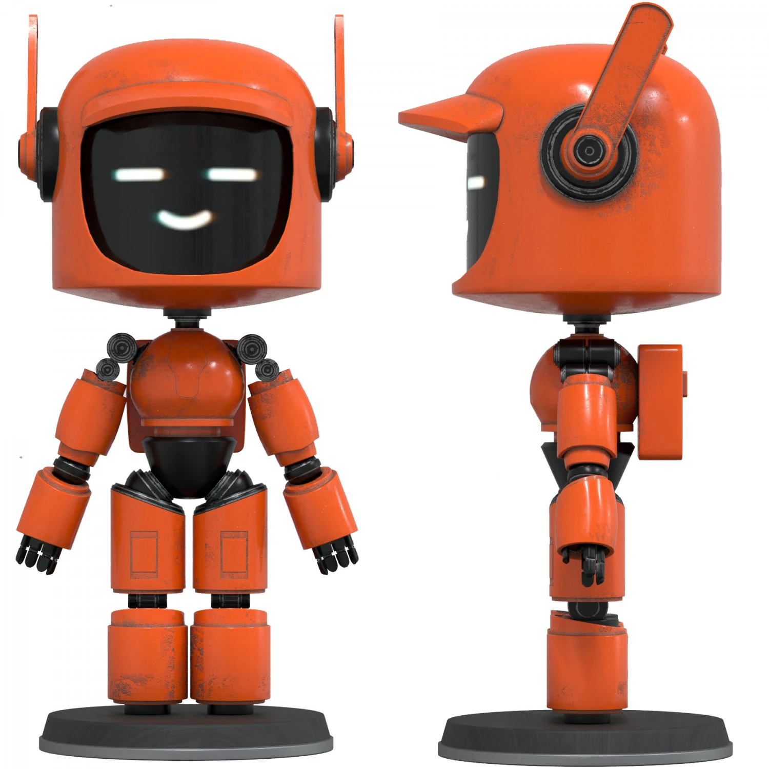 robot from the tv series love death and robots 3D Model .c4d .max .obj .3ds .fbx .stl .blend 