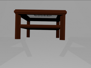 coffee table for playing checkers 10x10 Modèle 3D