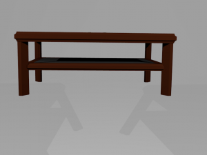 coffee table for playing checkers 10x10 Modèle 3D