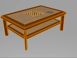 coffee table for playing checkers 10x10 3D Model