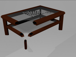 coffee table for playing checkers 10x10 Modèle 3D