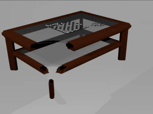 coffee table for playing checkers 10x10 3D Model
