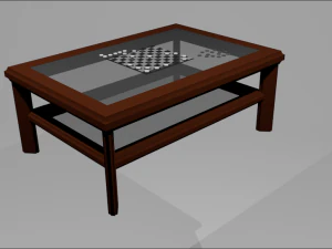 coffee table for playing checkers 10x10 3D Model