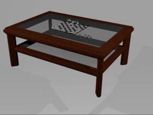 coffee table for playing checkers 10x10 3D Model
