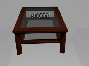 coffee table for playing checkers 10x10 Modèle 3D