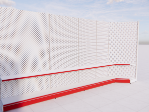 metall shelving system for retail h2255 b400 3D 模型