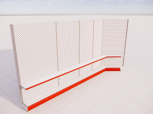 metall shelving system for retail h2255 b300 3D Model