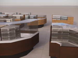 refrigerated display case spring d by evro-market 3D Model