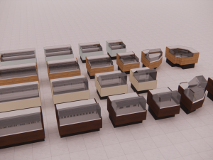 refrigerated display case spring d by evro-market 3D-Modell