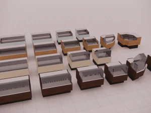 refrigerated display case spring d by evro-market 3D Model