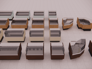 refrigerated display case spring d by evro-market 3D-Modell